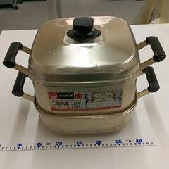 0617-196 二段角蒸２４cm　蒸し器