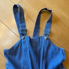 デニム　サロペット　フリーサイズの画像