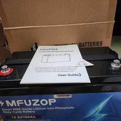 ■新品■ MFUZOP 12V 100Ah LiFePO4 リン酸鉄リチウムイオンバッテリー 12.8V 1280Whの画像