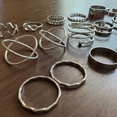 【お取引中】【新品未使用】シルバーリングセットの画像