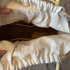 ラタン サークル カゴバッグハンドバッグ ショルダー 巾着 浴衣 和装の画像