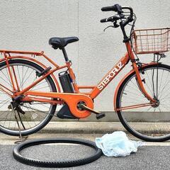 Y1008ブリヂストン8.7Ah電動アシスト自転車 新品タイヤ