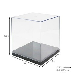 コレクションケース レギュラー 幅24cm 卓上 クリアケース クリア 透明 収納 （コレクション ケース プラスチック フィギュア ディスプレイケース ディスプレイ インテリア 飾る おしゃれ 日本製の画像