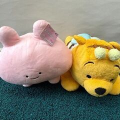 【自社配送は札幌市内限定】ぬいぐるみ 10体セット プーさん/ドナルドダック/カービィ/onちゃん/ハム太郎など 中古【USED】の画像