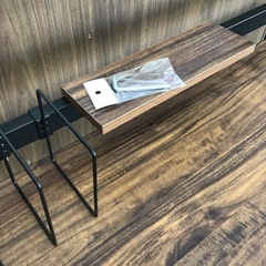パソコンデスク 木目調の画像
