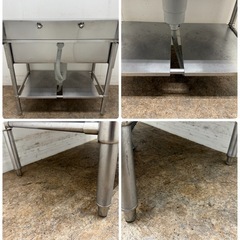 ステンレス　業務用　1層シンク流し台　厨房　飲食店　W９００ｘＤ６００ｘＨ８００ｍｍの画像