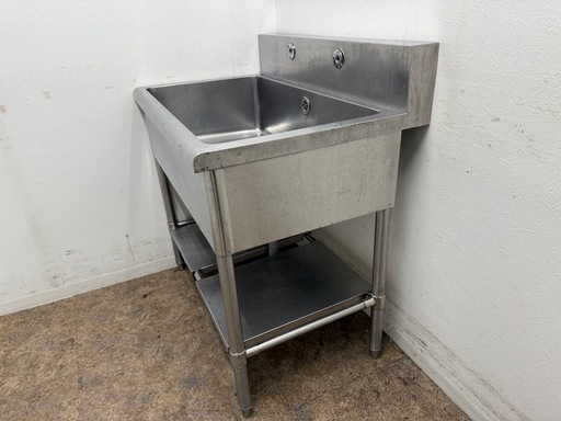 ステンレス　業務用　1層シンク流し台　厨房　飲食店　W９００ｘＤ６００ｘＨ８００ｍｍ
