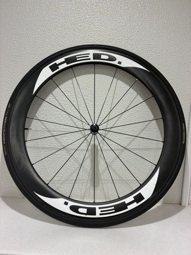 【2025年製 新品】 HED カーボンホイールリムブレーキチューブラーフロント (KaHara パーツ