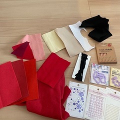 ハギレ、デコシール、手芸パーツセット