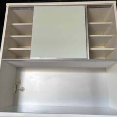 国産 MATSUDA 松田家具キッチンボード、食器棚、幅118cm Used/美品の画像