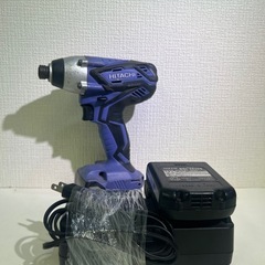 日立 インパクトドライバ FWH14DGL 14.4V 充電器 バッテリー2個付き！ 中古の画像