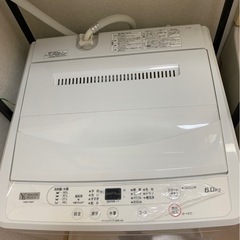 ヤマダ 洗濯機 6.0kg YWM-T60H1の画像