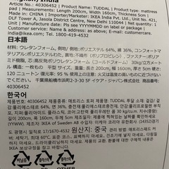 未使用　ベッドマットレスマット　IKEA　の画像