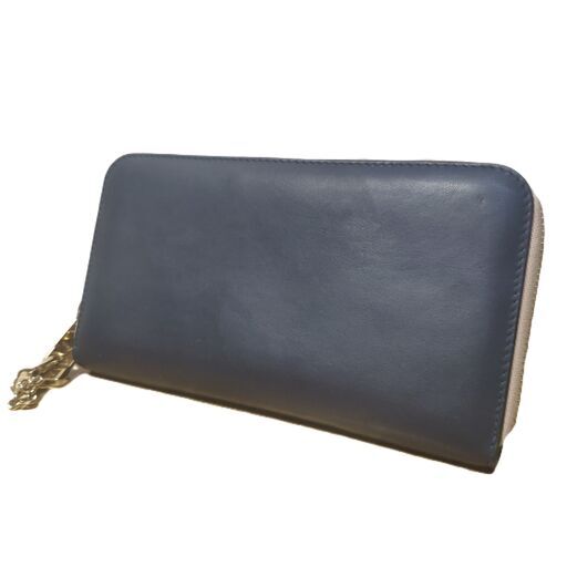 セール 国内 Chloe レザー ウォレット ブルー 長財布 バイカラー クロエ 小物