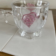 ガラス　カップ&ソーサーの画像