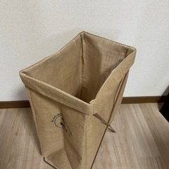 不二貿易 ランドリーボックス 縦型 麻 幅24×奥行35cm