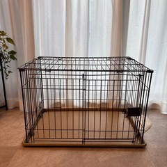 屋根付き　ペットゲージ ハウス 犬 ハウスゲージ　ワイド