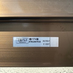 ⭐️今週限定⭐️三協アルミ製⭐️ブラウン片開きアルミドア ⭐️すりガラス付⭐️勝手口⭐️の画像