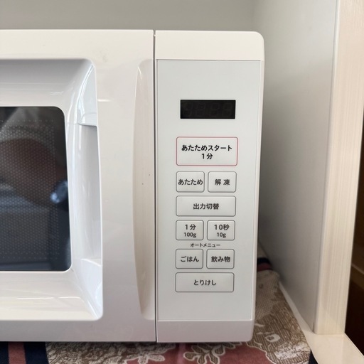 【超美品‼️】ビックカメラ 2024年製 17L電子レンジ ターンテーブル ホワイト♪
