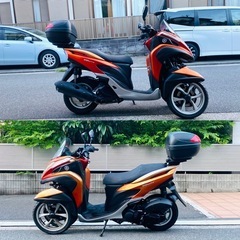 トリシティ125 ^_^低走行リアボックス付き♪の画像