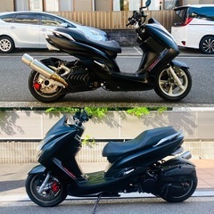マジェスティ155S バッテリー新品♪お洒落なロンスイカスタム♪の画像