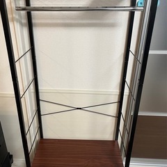 ハンガーラック 幅75cm クローゼット 木製 ハンガー ラック...