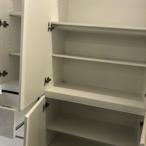 ニトリ テレビボードハイタイプ ポルテシリーズホワイトキャビネット×3