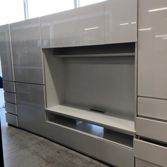 ニトリ　テレビボードハイタイプ　ポルテシリーズホワイトキャビネッ...