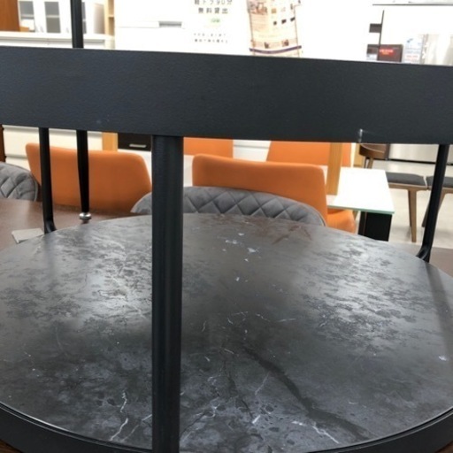 IKEA 大理石調コーヒーテーブルブラック【トレファク堺福田店】