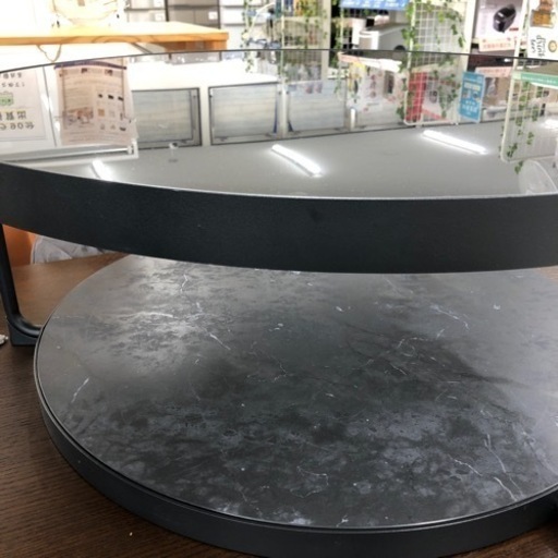 IKEA 大理石調コーヒーテーブルブラック【トレファク堺福田店】