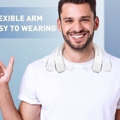 首掛け扇風機 携帯扇風機 羽根なし ネッククーラー 最新設計 くびかけ扇風機 ハンズフリー 羽なし ネックファン 3段階風量 USB充電式 静音 軽量 熱中症対策/旅行/自宅/オフィス用/お祭り/花火大会/ショッピング/敬老の日/プレゼントの画像