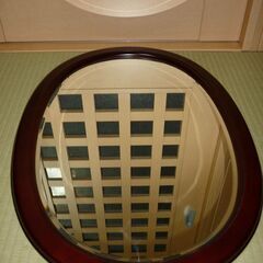【オールドカリモク】壁掛け姿見、ウォールミラー　