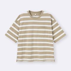 【新品未使用】GUボクシーボーダーTシャツLLサイズ５分袖３枚セットの画像