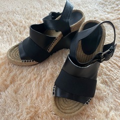 バレンシアガ　エスパドリーユ　ウェッジサンダル ストラップ付き　38