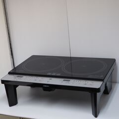 美品 2022年製 山善 2口 IHクッキングヒーター 脚付き ...