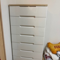 タンス　収納家具　白　衣装ケースの画像