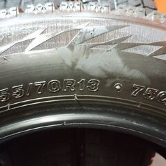 BS BRIDGESTONE BLIZZAK VRX2 155/70R13 13インチ スタッドレス 4本 バリ溝 ピクシスエポック ミライース バモス タウンボックス等(KTE294)の画像
