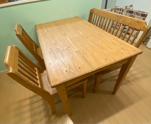カントリー調　ダイニングテーブルセット