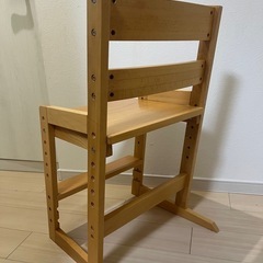 天然木ブナ材、木製チェア、子ども用学習椅子の画像