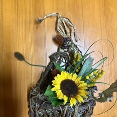 蔦カゴ付き飾り花の画像