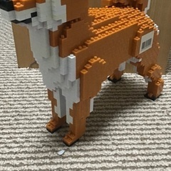 積み木で作った犬の画像