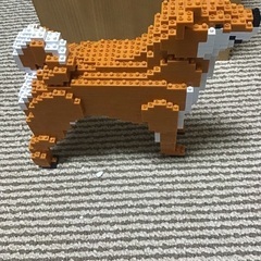 積み木で作った犬の画像