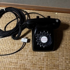 昭和レトロ　黒電話　差し込みジャック付き