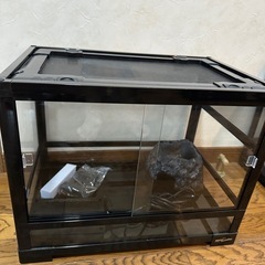 爬虫類ケージ 三晃商会 パンテオン ブラック BK4535(45.5×30.5
