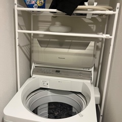 洗濯機の上におけるラック