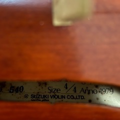 1979年製　スズキバイオリン No.540の画像