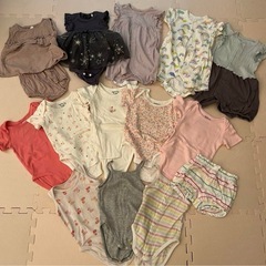 【70cm】 ロンパース 肌着 夏物 女の子 まとめ売り