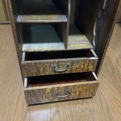 昭和初期　レトロな折りたたみ式鏡台の画像