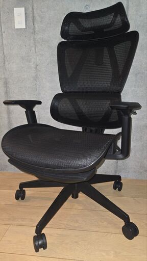 (美品) NITORI ブラックオフィスチェア OC707