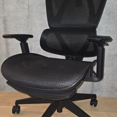 (美品) NITORI ブラックオフィスチェア OC707